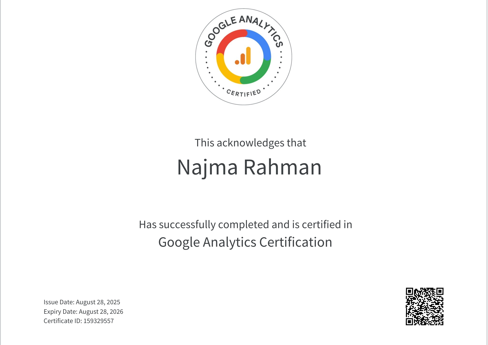 Professional SEO certificate badge for digital marketing skills